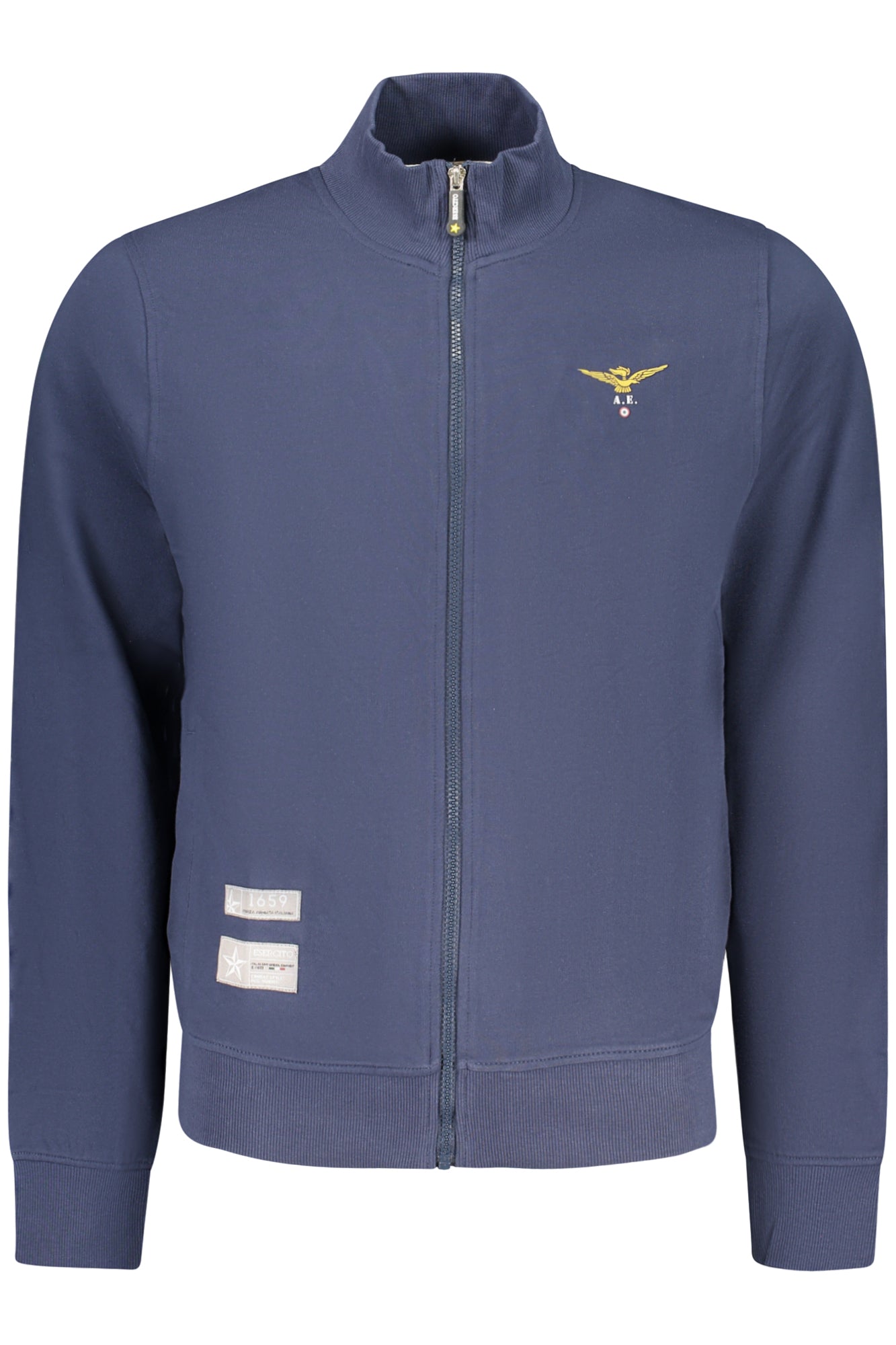 Sudadera azul con cremallera para hombre de la Academia Militar