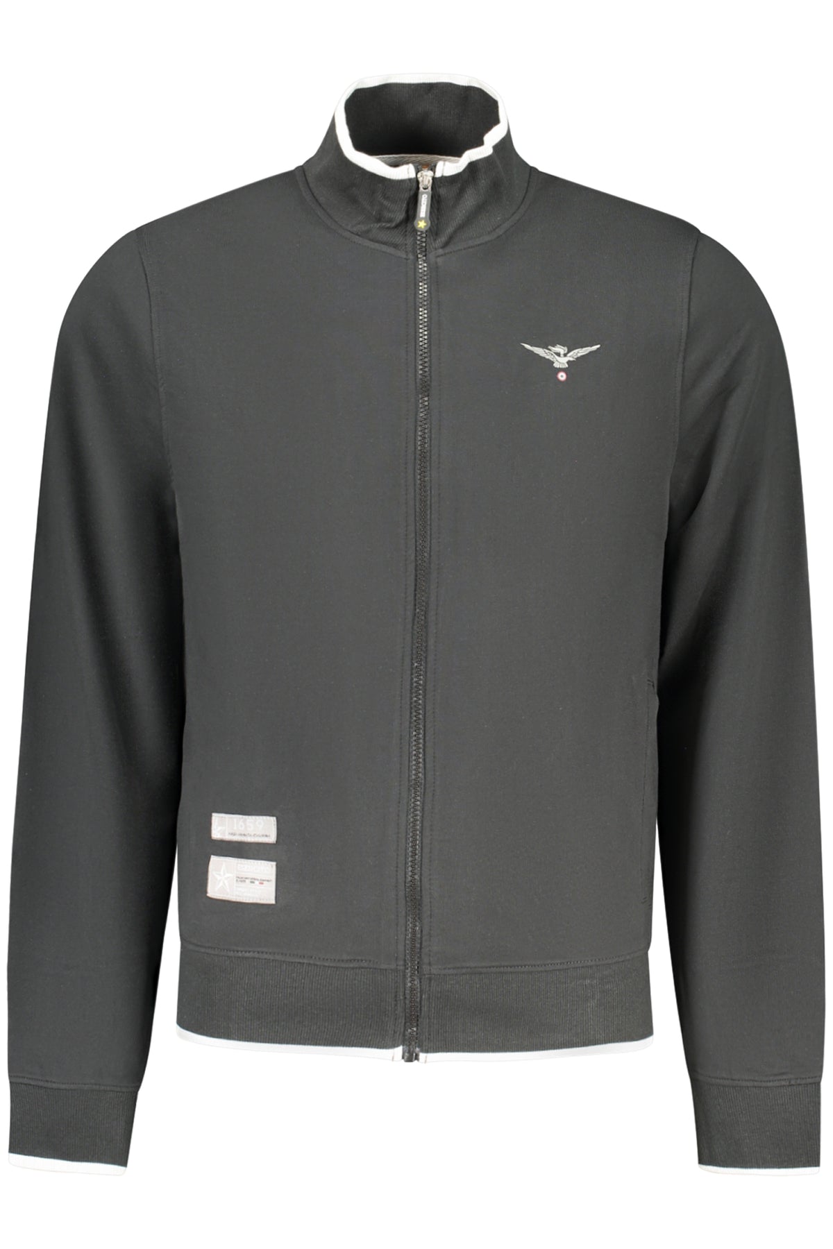Sudadera negra con cremallera para hombre de la Academia Militar