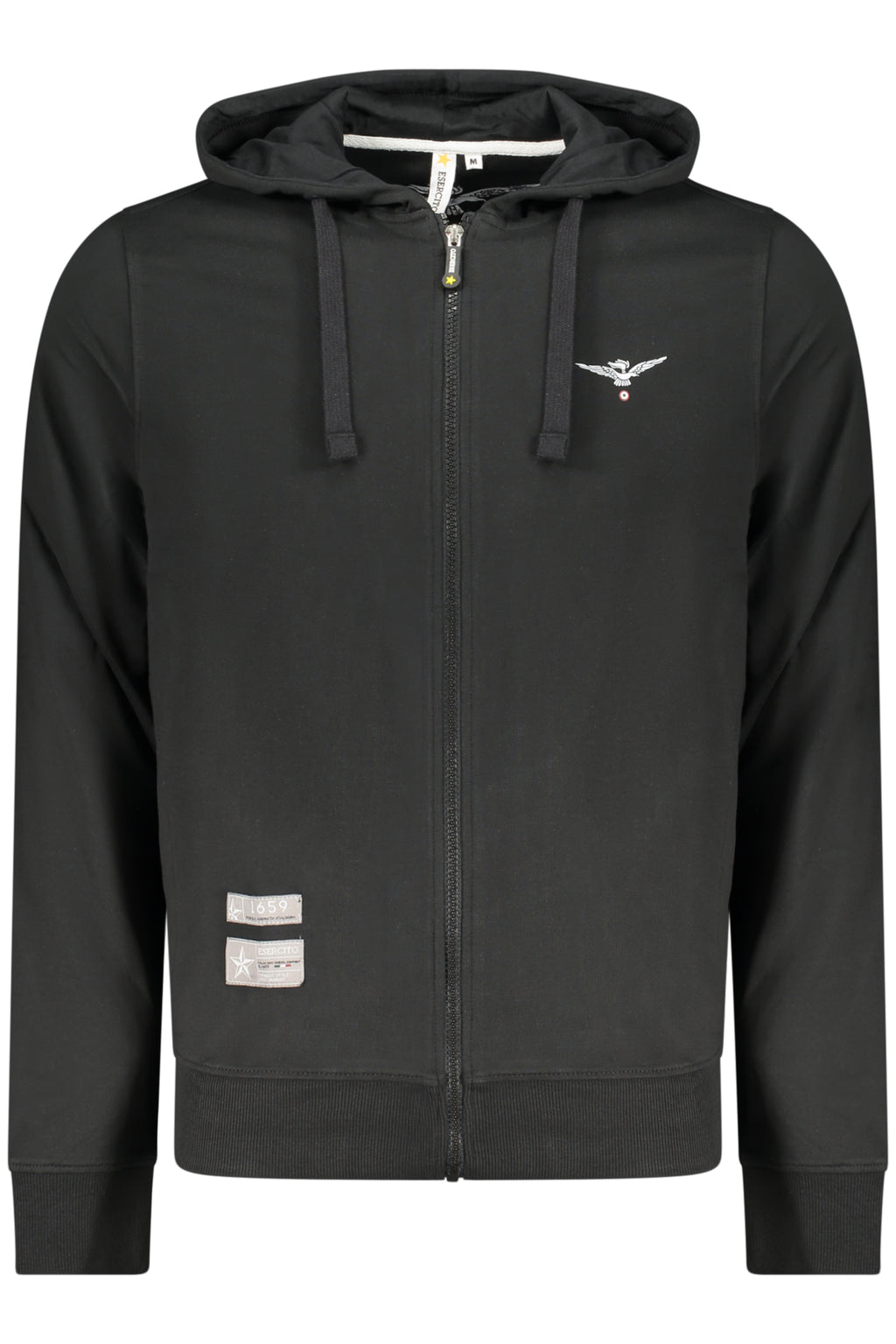 Sudadera negra con cremallera para hombre de la Academia Militar