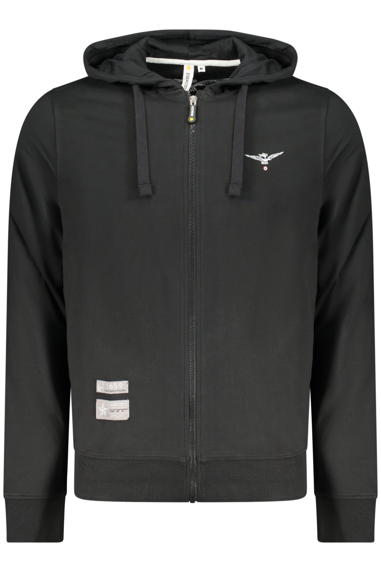 Sudadera negra con cremallera para hombre de la Academia Militar