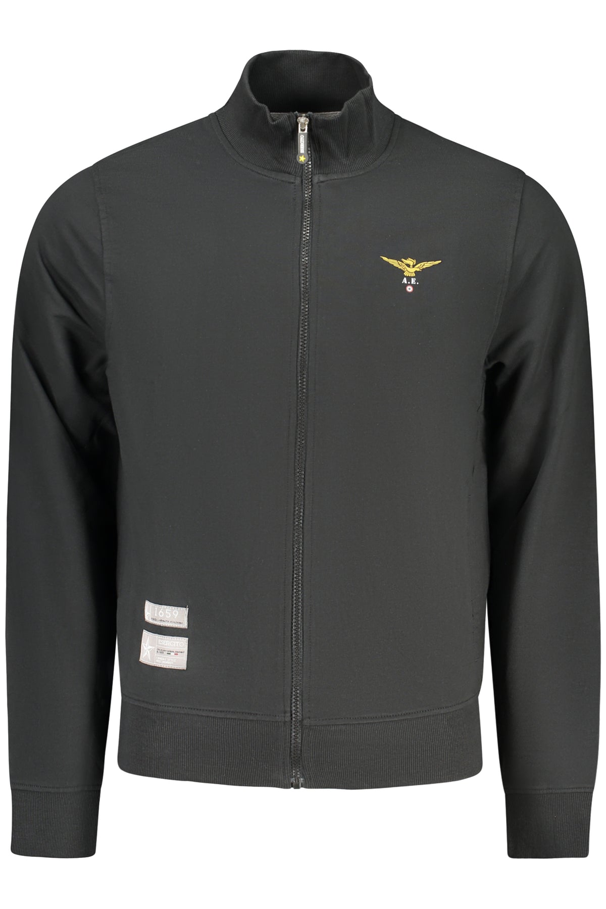 Sudadera negra con cremallera para hombre de la Academia Militar