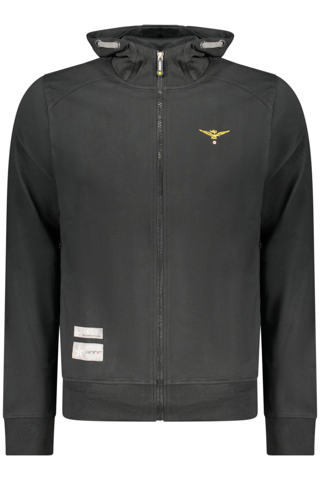 Sudadera negra con cremallera para hombre de la Academia Militar
