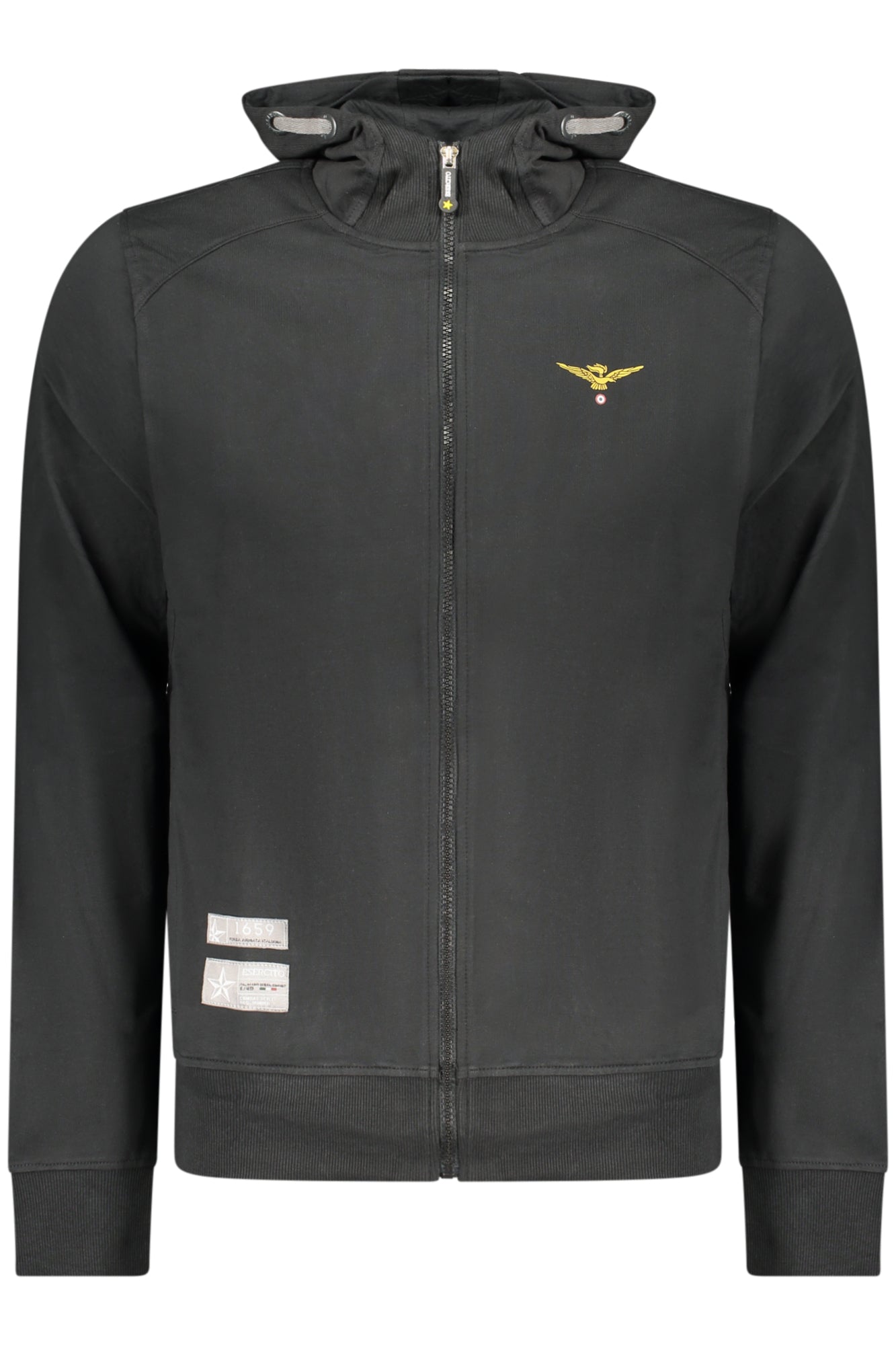 Sudadera negra con cremallera para hombre de la Academia Militar
