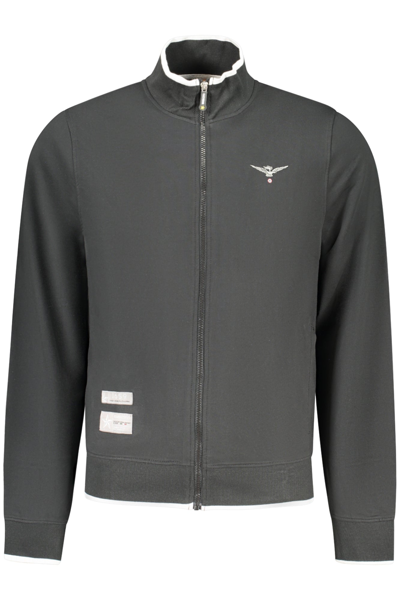Sudadera blanca con cremallera para hombre de la Academia Militar