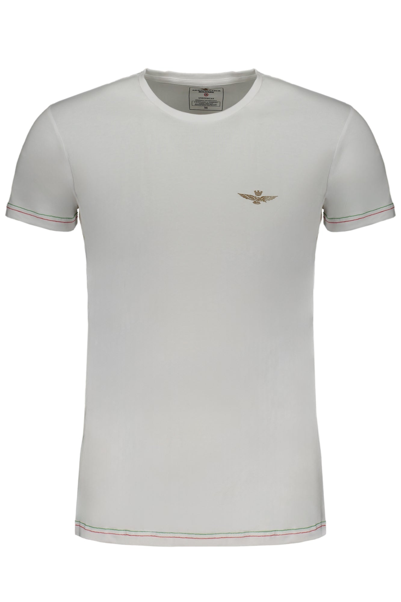 CAMISETA BLANCA DE MANGA CORTA PARA HOMBRE DE AERONAUTICA MILITARE