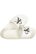 CALZADO DE HOMBRE CALVIN KLEIN, PANTUFLAS BLANCAS CALVIN KLEIN