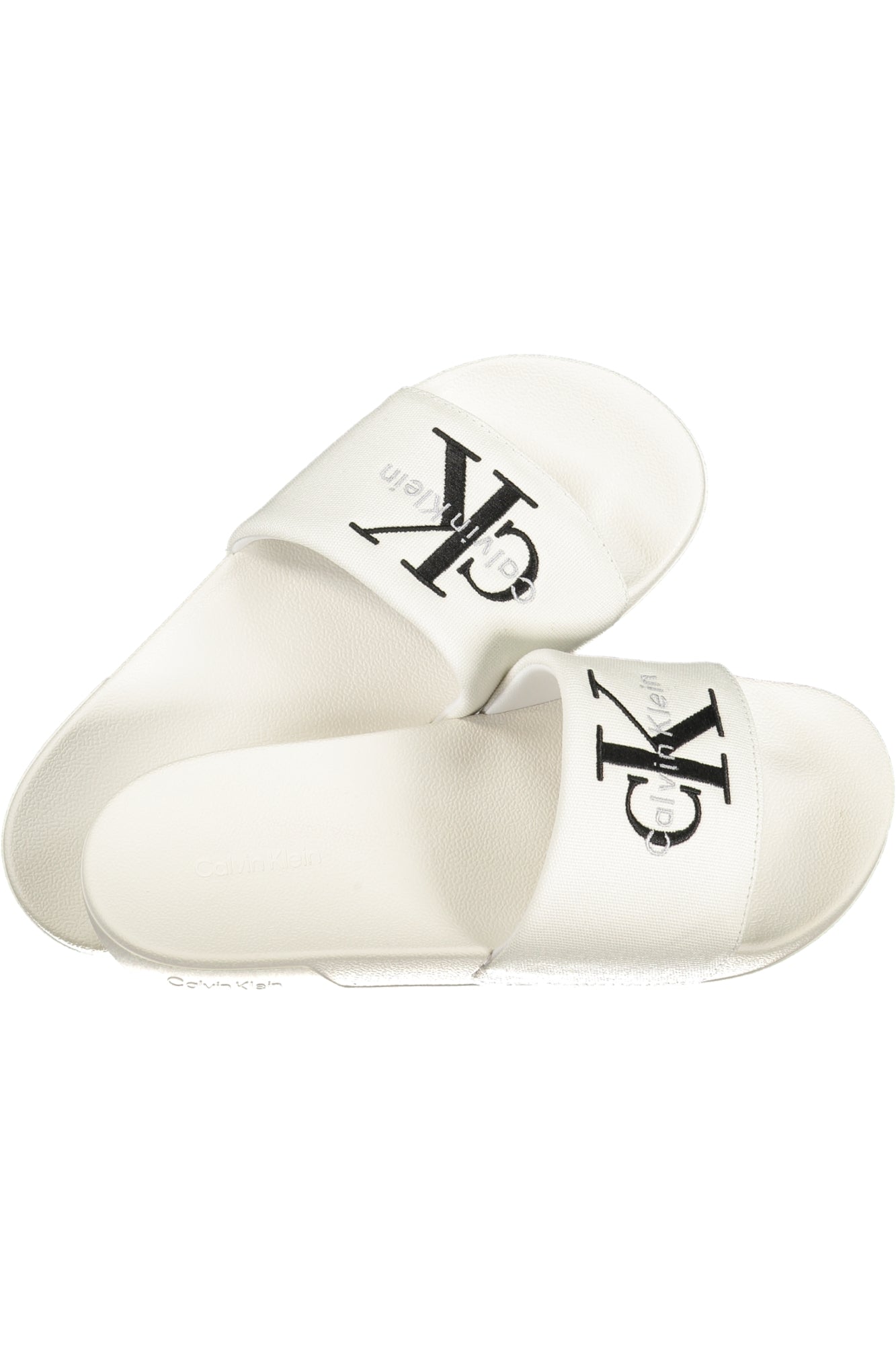 CALZADO DE HOMBRE CALVIN KLEIN, PANTUFLAS BLANCAS CALVIN KLEIN
