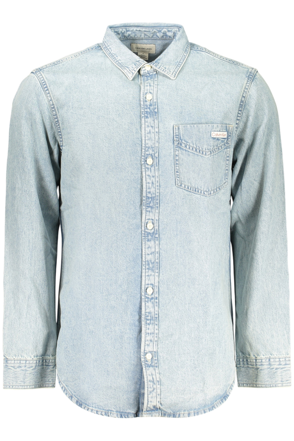 Camisa de manga larga para hombre Calvin Klein, azul.