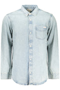 Camisa de manga larga para hombre Calvin Klein, azul.
