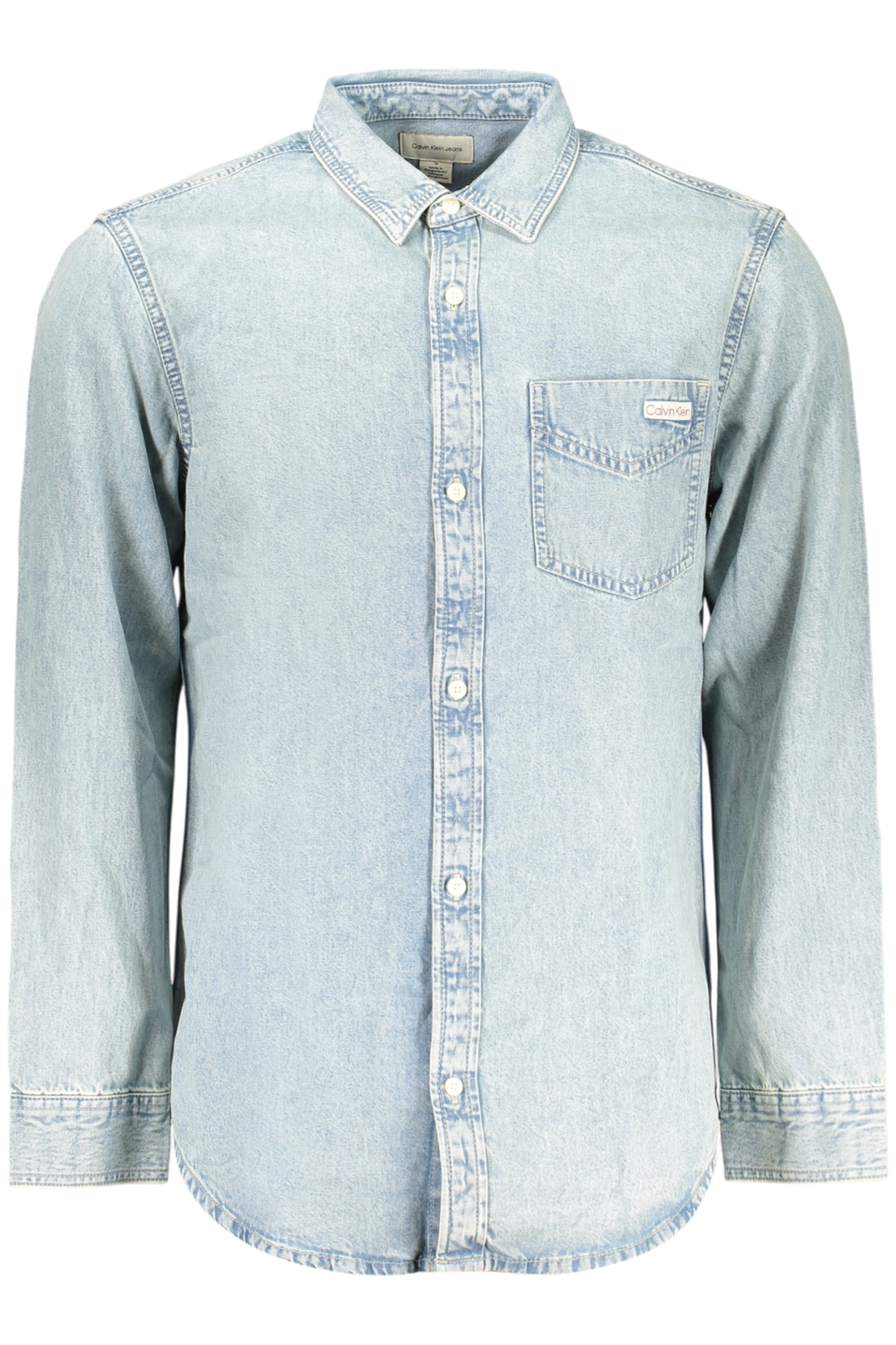 Camisa de manga larga para hombre Calvin Klein, azul.