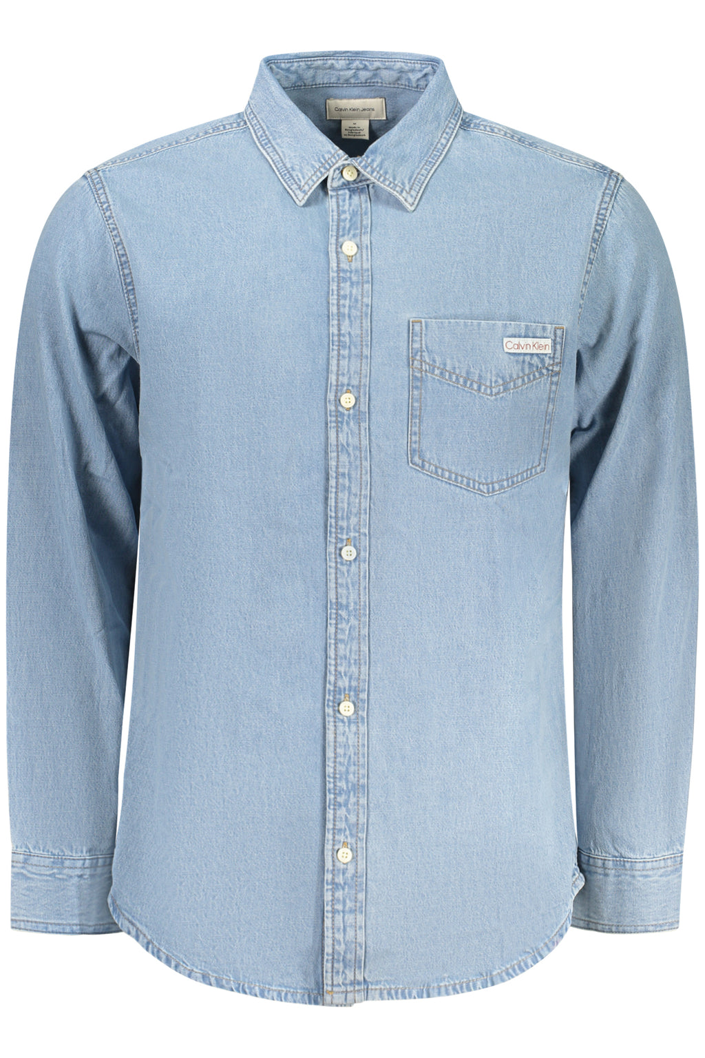 Camisa de manga larga para hombre Calvin Klein, azul.
