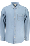 Camisa de manga larga para hombre Calvin Klein, azul.