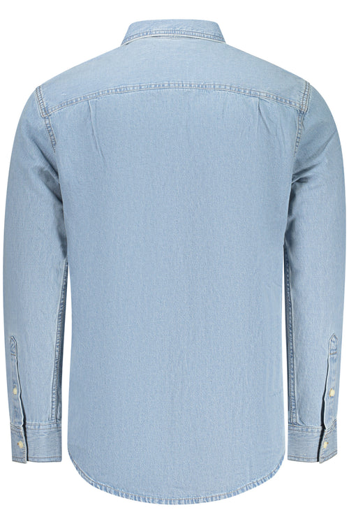 Camisa de manga larga para hombre Calvin Klein, azul.