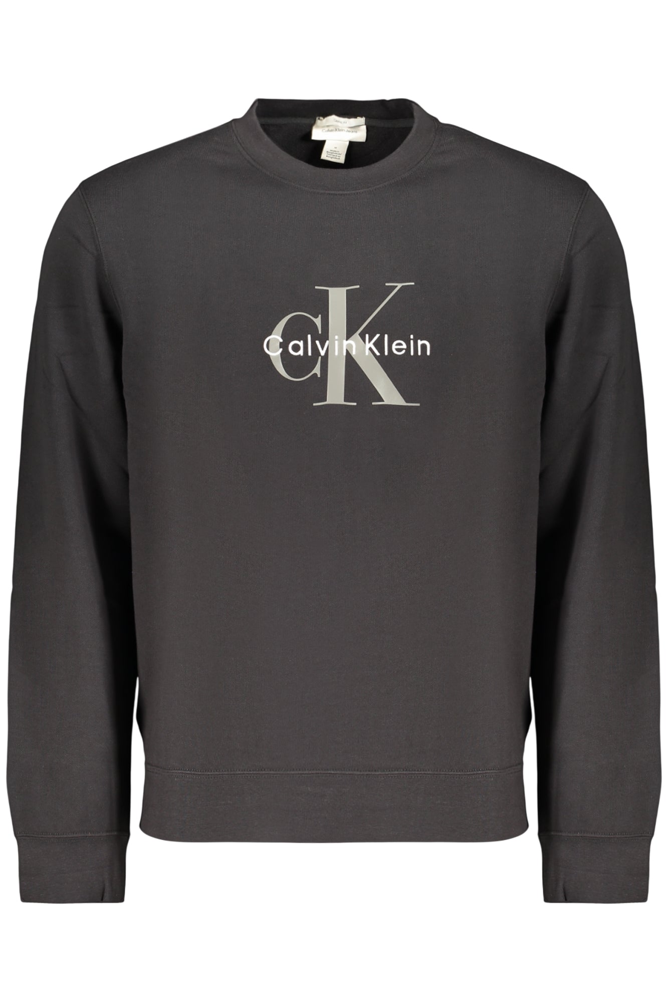 Sudadera negra con cremallera para hombre de Calvin Klein