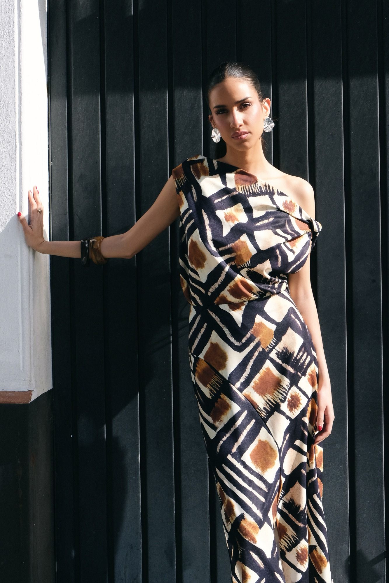 FALDA MIDI ESTAMPADA