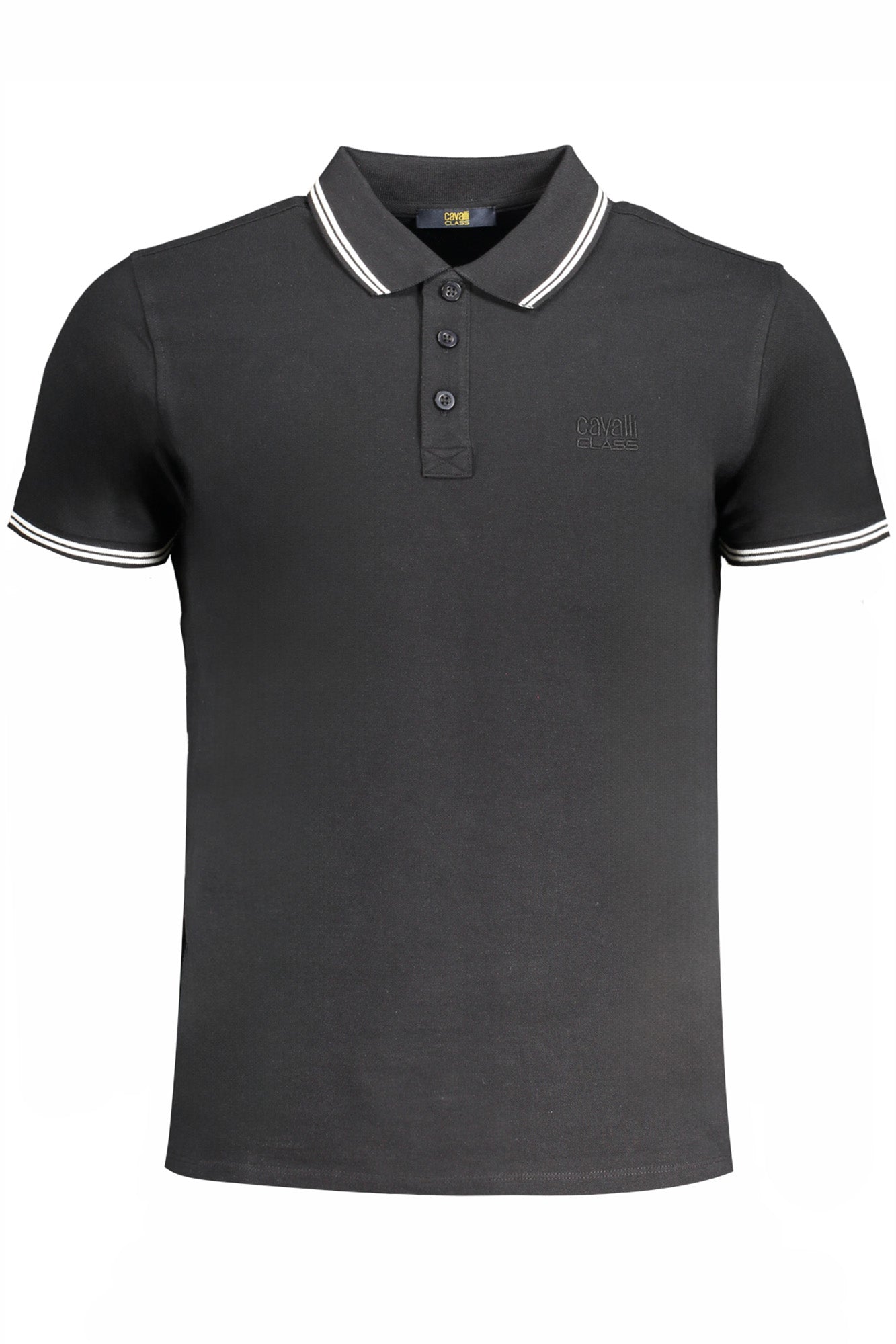 POLO DE MANGA CORTA PARA HOMBRE CAVALLI CLASS, NEGRO