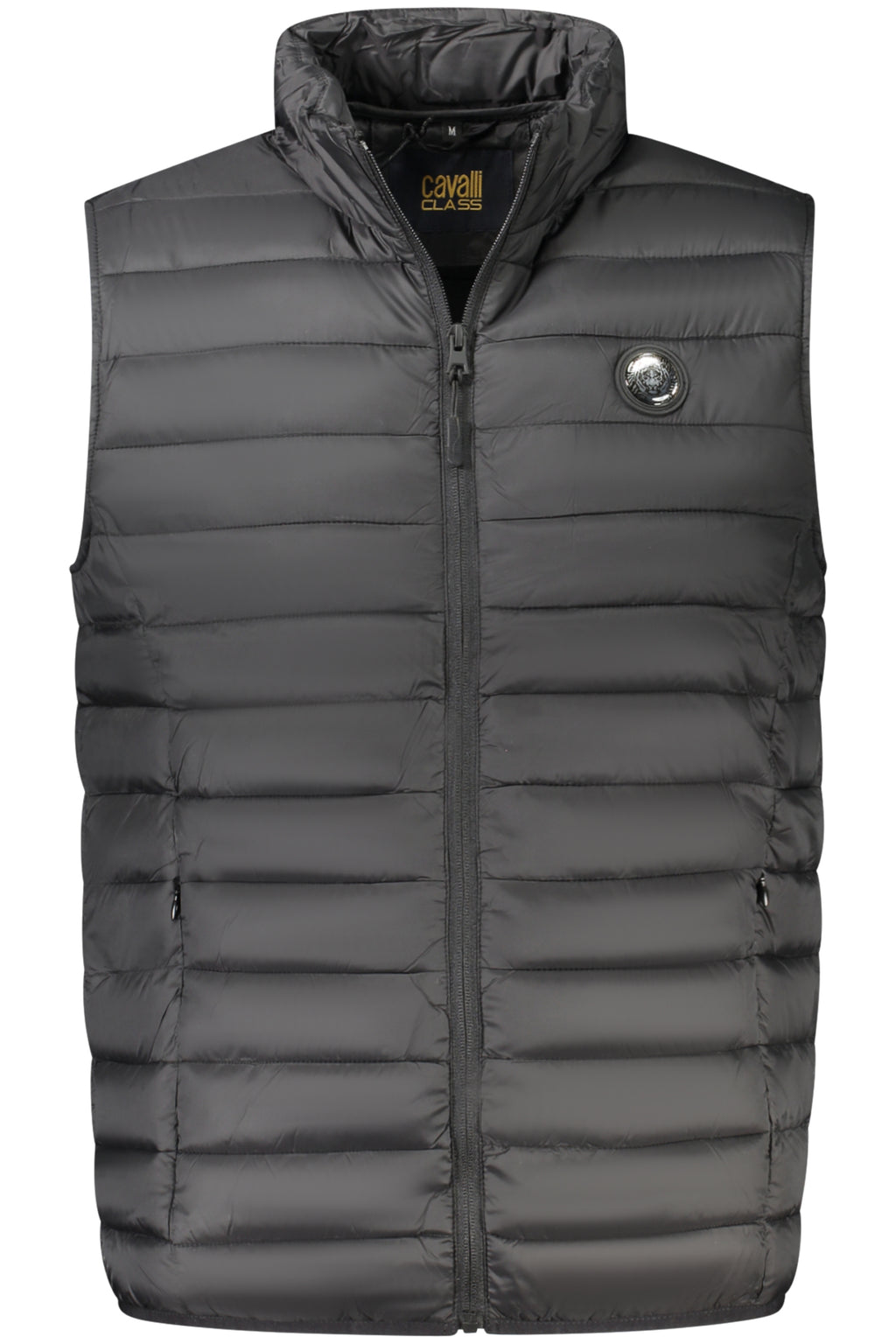 CHAQUETA NEGRA SIN MANGAS PARA HOMBRE CAVALLI CLASS