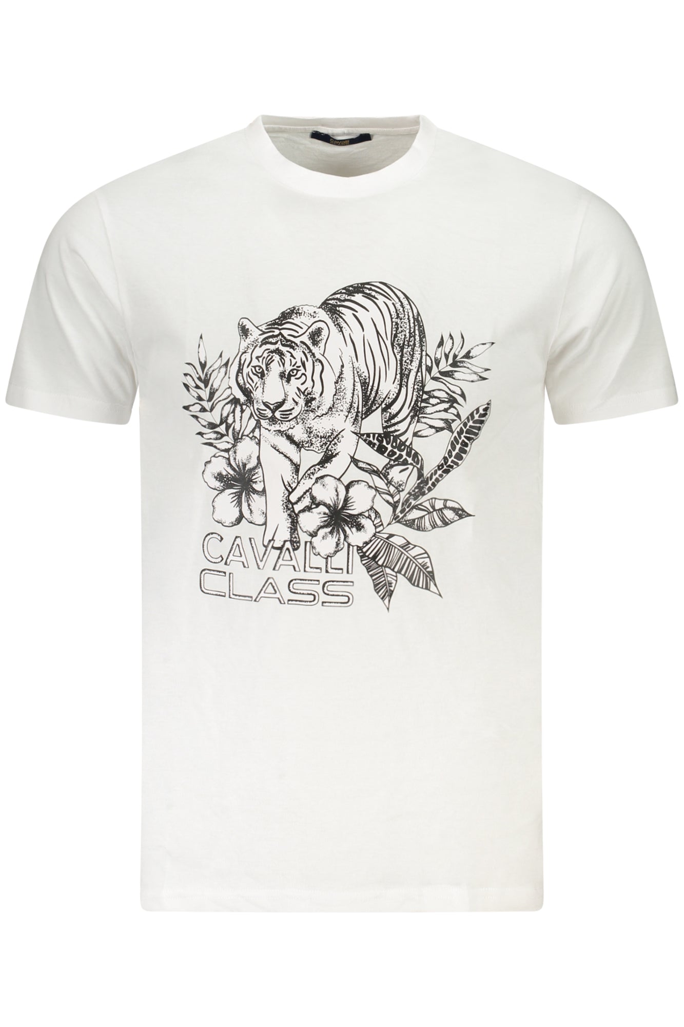 CAMISETA DE MANGA CORTA PARA HOMBRE CAVALLI CLASS, COLOR BLANCO
