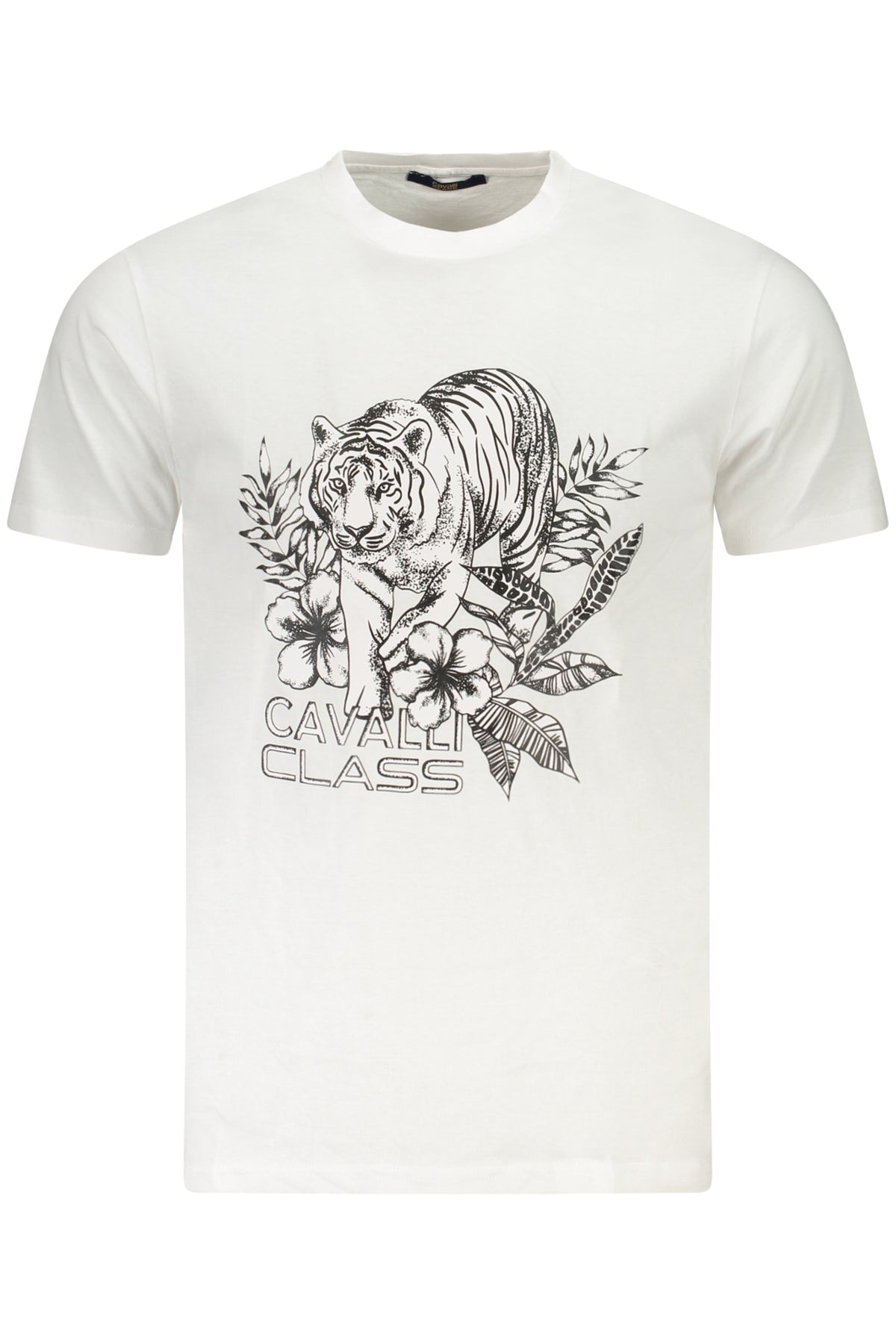 CAMISETA DE MANGA CORTA PARA HOMBRE CAVALLI CLASS, COLOR BLANCO