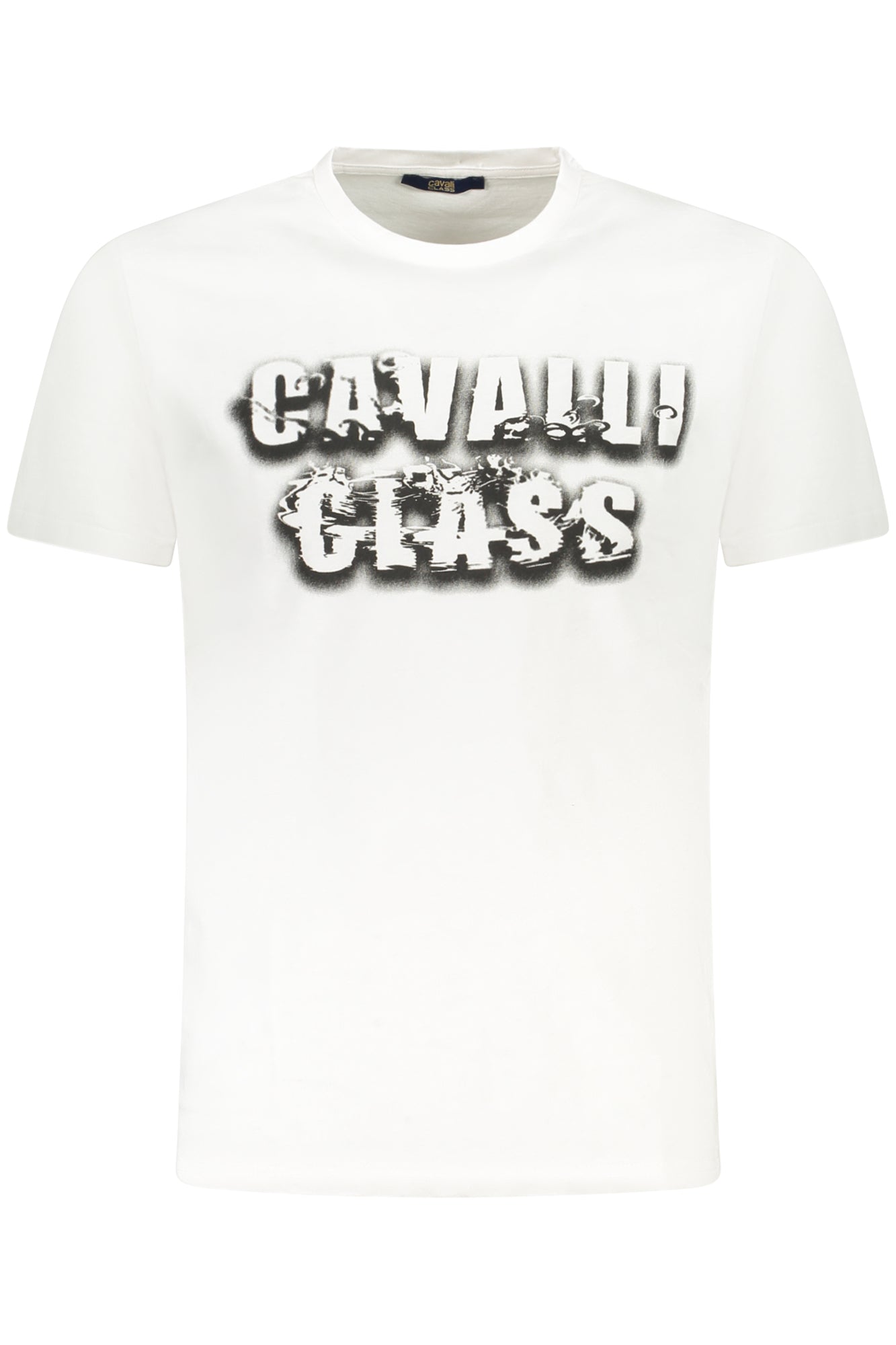 CAMISETA DE MANGA CORTA PARA HOMBRE CAVALLI CLASS, COLOR BLANCO