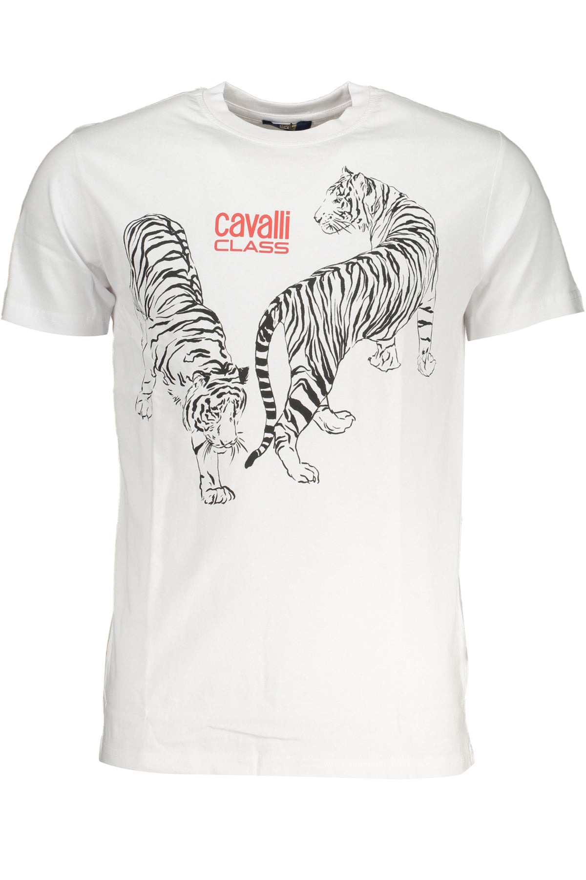CAMISETA DE MANGA CORTA PARA HOMBRE CAVALLI CLASS, COLOR BLANCO