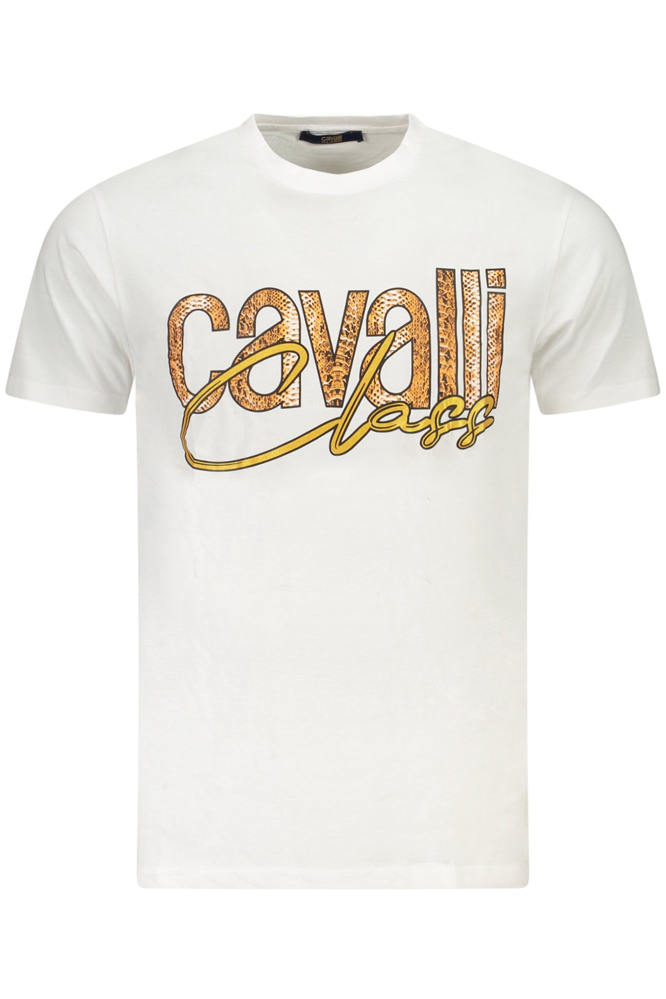 CAMISETA DE MANGA CORTA PARA HOMBRE CAVALLI CLASS, COLOR BLANCO