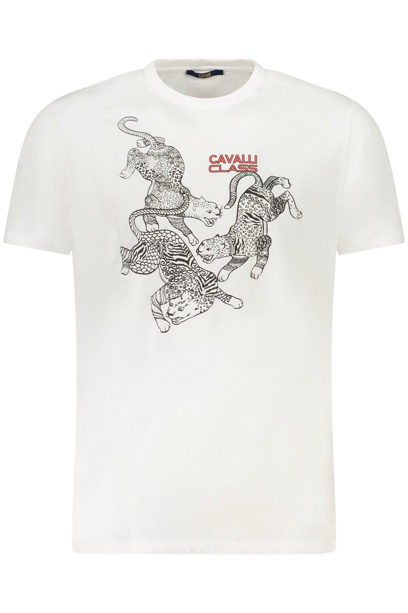 CAMISETA DE MANGA CORTA PARA HOMBRE CAVALLI CLASS, COLOR BLANCO