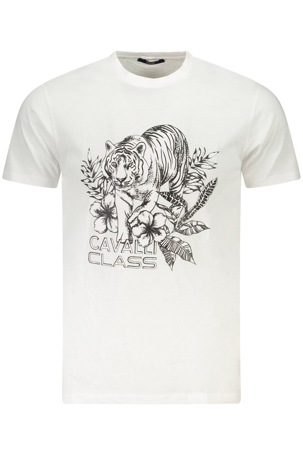 CAMISETA DE MANGA CORTA PARA HOMBRE CAVALLI CLASS, COLOR BLANCO