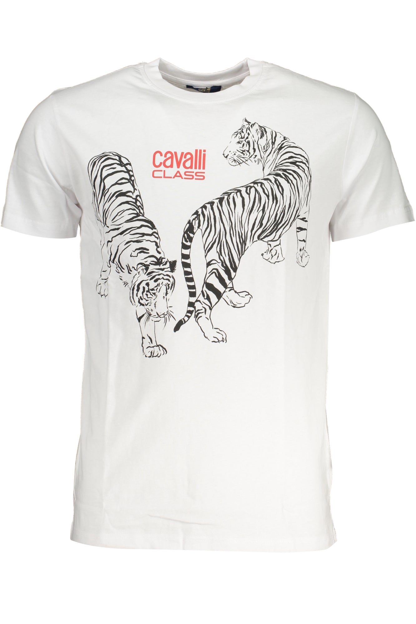 CAMISETA DE MANGA CORTA PARA HOMBRE CAVALLI CLASS, COLOR BLANCO