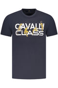 CAMISETA DE MANGA CORTA PARA HOMBRE CAVALLI CLASS AZUL