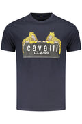 CAMISETA DE MANGA CORTA PARA HOMBRE CAVALLI CLASS AZUL