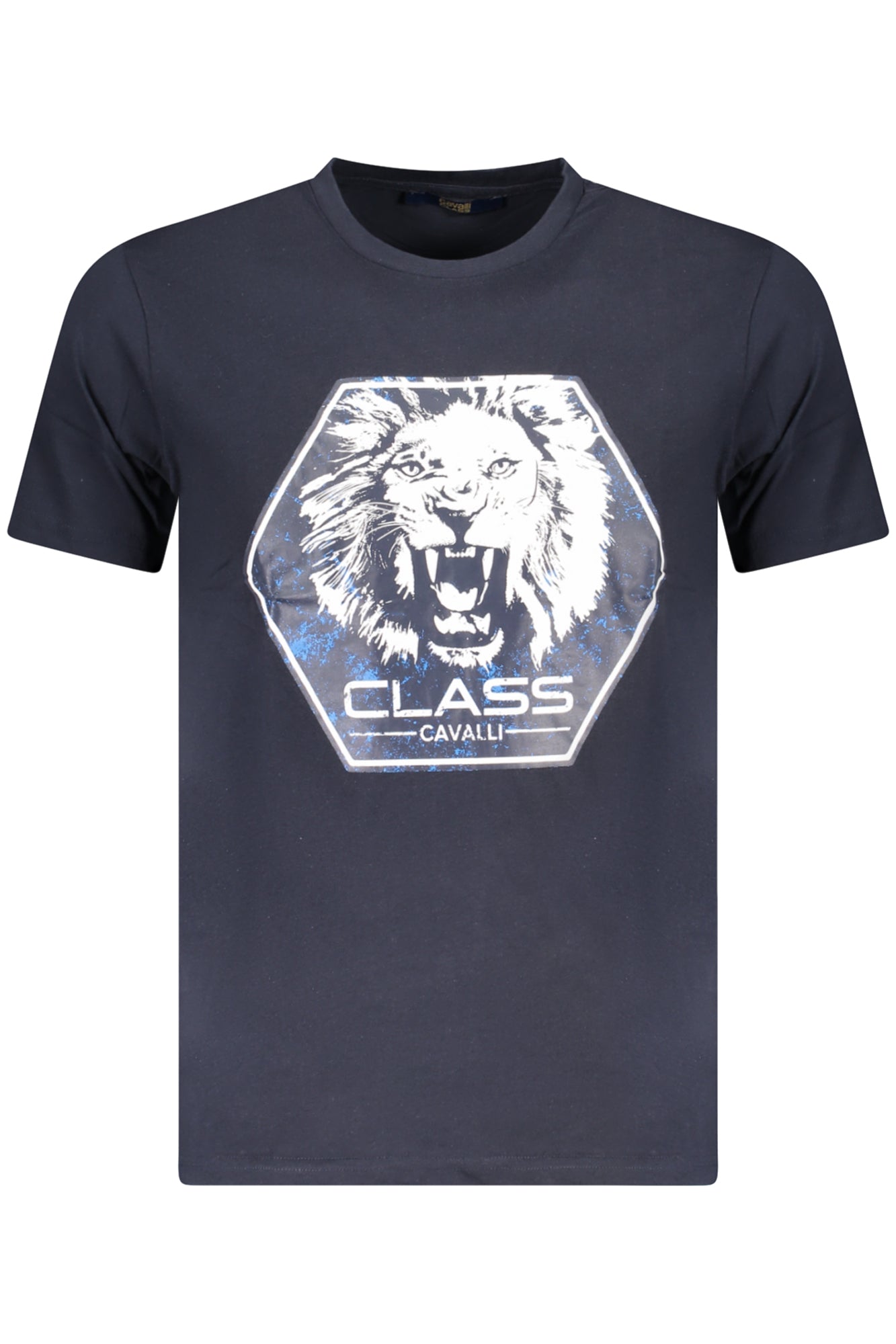 CAMISETA DE MANGA CORTA PARA HOMBRE CAVALLI CLASS AZUL