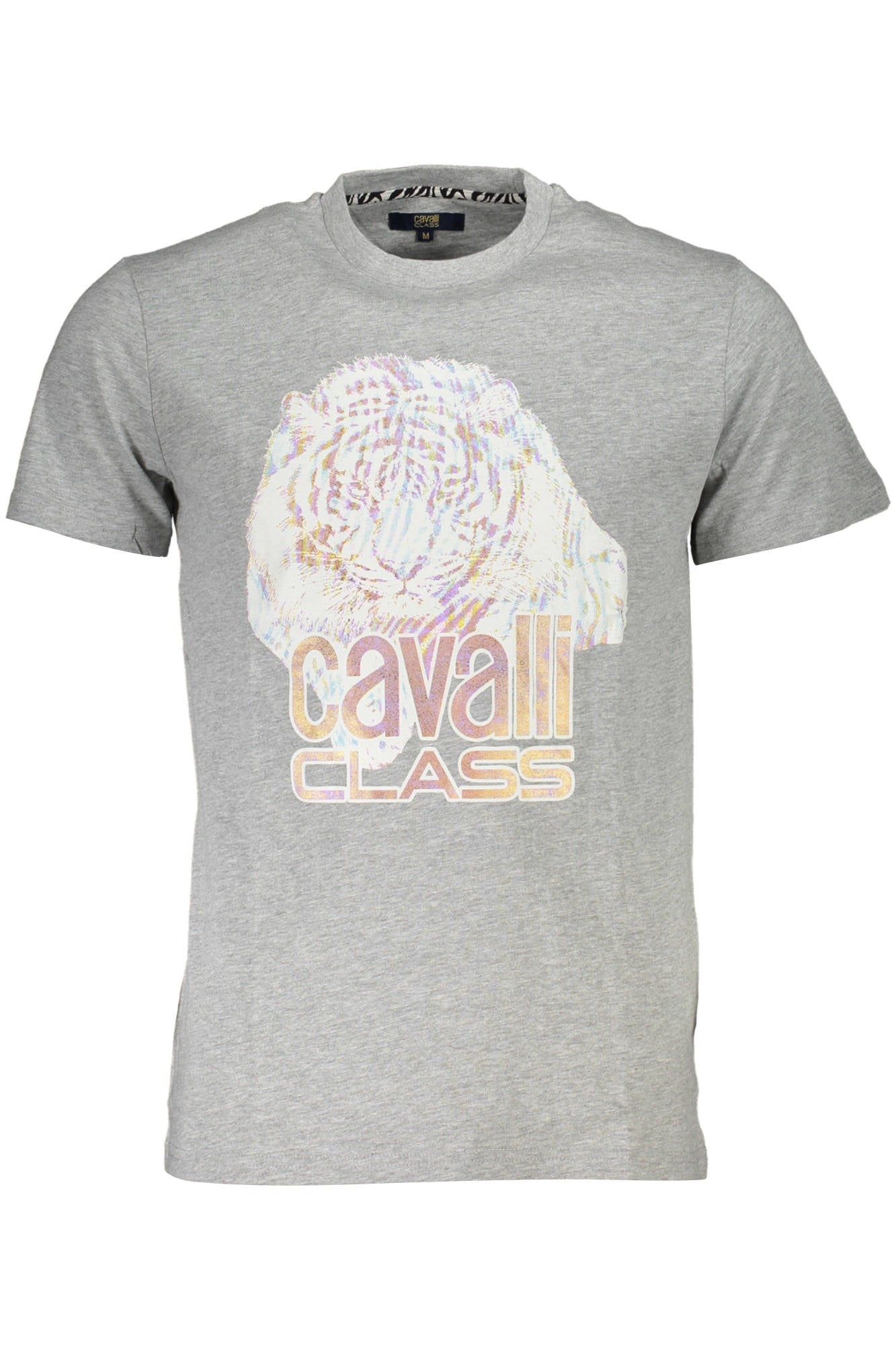 CAMISETA DE MANGA CORTA PARA HOMBRE CAVALLI CLASS, COLOR GRIS