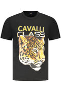 CAMISETA DE MANGA CORTA PARA HOMBRE CAVALLI CLASS NEGRA