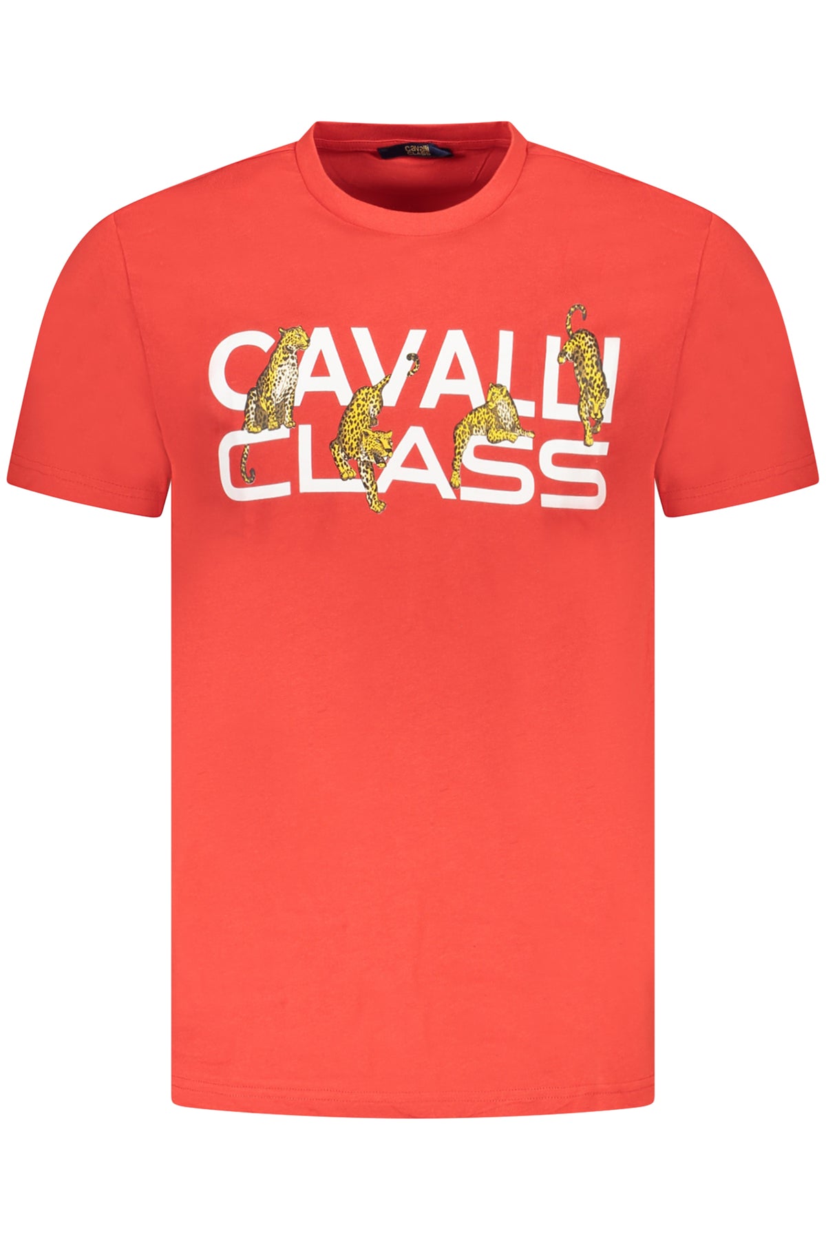 CAMISETA DE MANGA CORTA PARA HOMBRE CAVALLI CLASS, ROJA