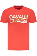 CAMISETA DE MANGA CORTA PARA HOMBRE CAVALLI CLASS, ROJA