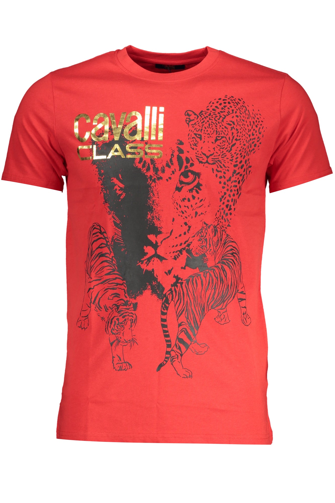 CAMISETA DE MANGA CORTA PARA HOMBRE CAVALLI CLASS, ROJA