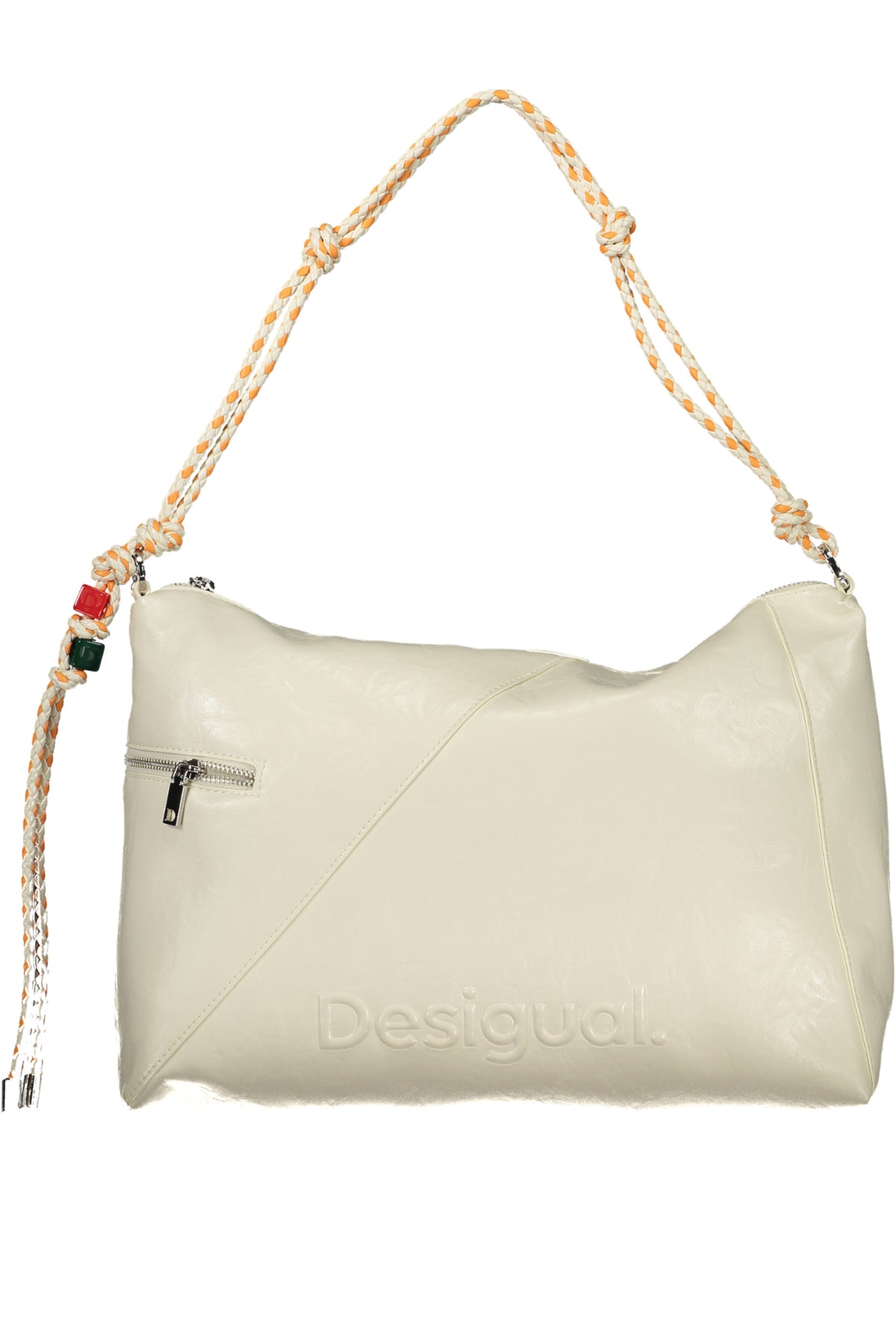 BOLSO LEIRIA DOS.0 ECRU CON MEDIO LOGOTIPO DESIGUAL