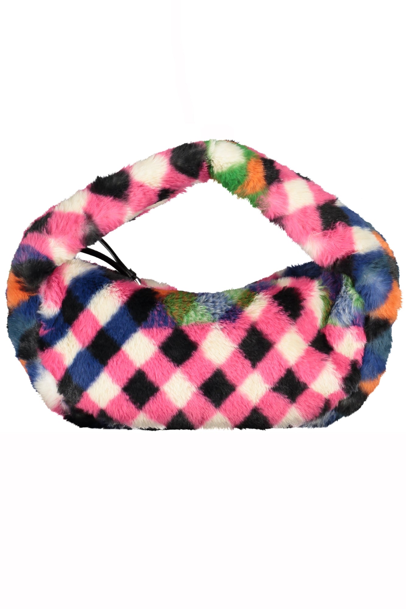 BOLSO DE PELUCHE CON UNA ASA DESIGUAL