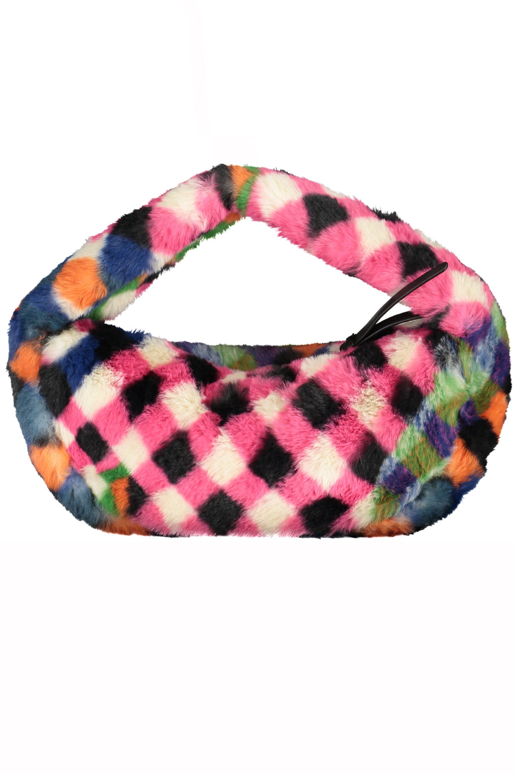BOLSO DE PELUCHE CON UNA ASA DESIGUAL
