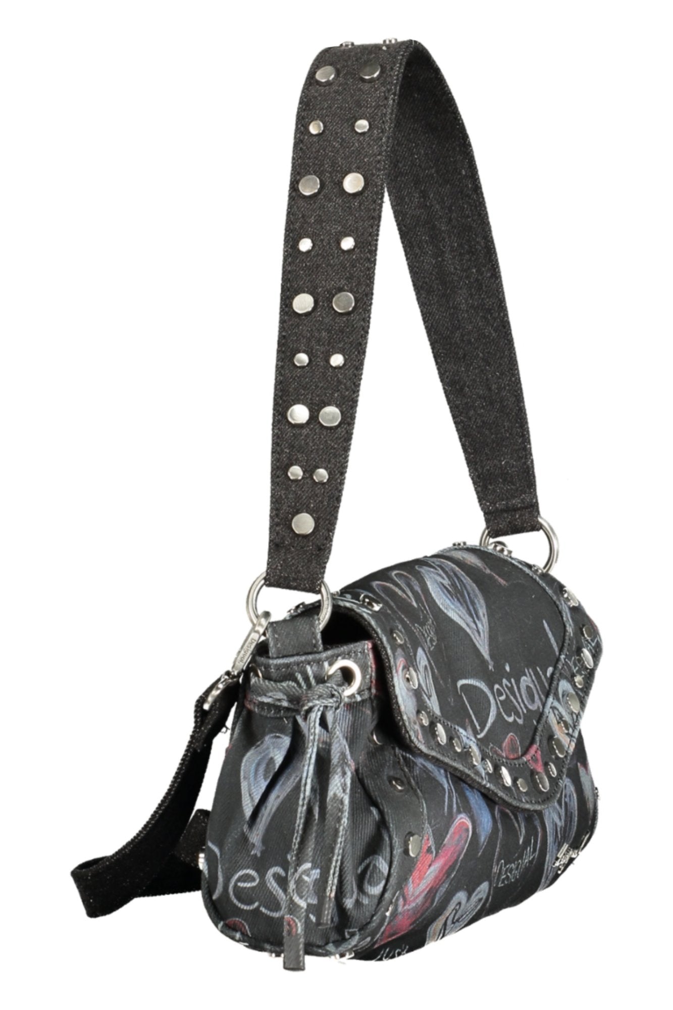 BOLSO MINI CON SOLAPA RODIO NARON COLOR BORGOÑA DESIGUAL