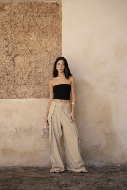 PANTALÓN OVERSIZE CON LINO