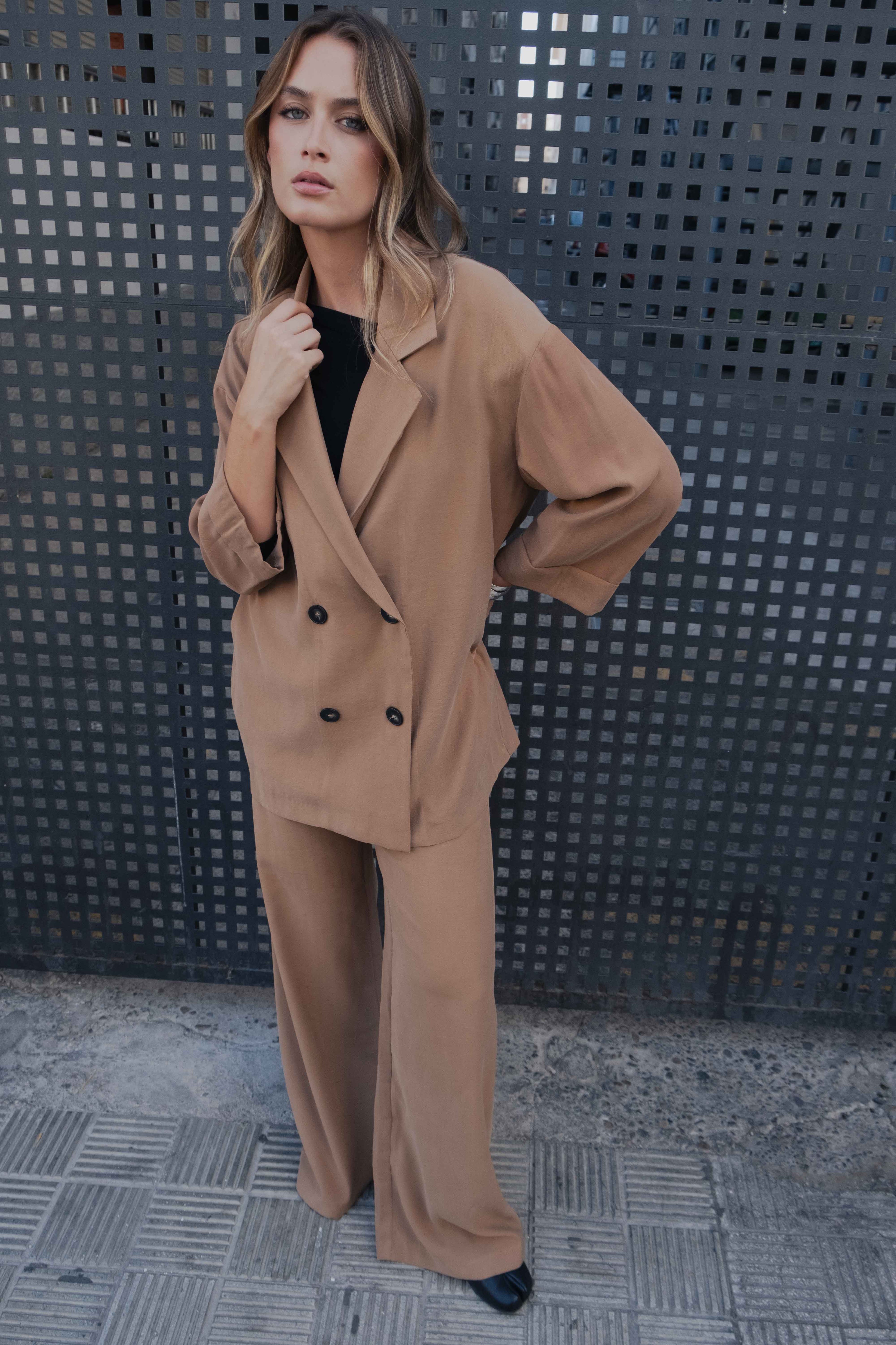 Übergroßer zweireihiger Blazer