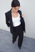 BLAZER MIT GEMUSTERTEM BÜNDCHEN