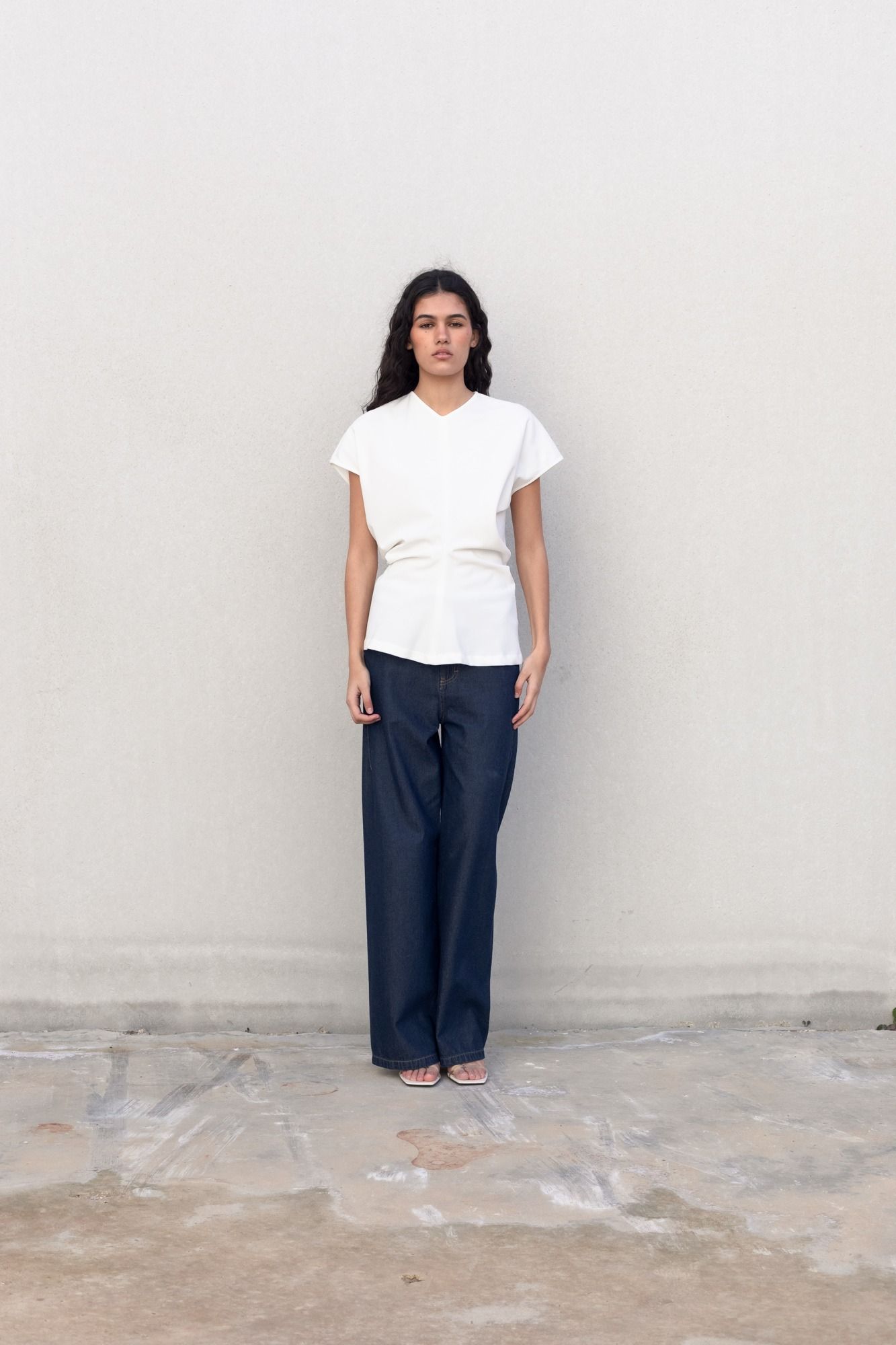 Bluse mit Raffung
