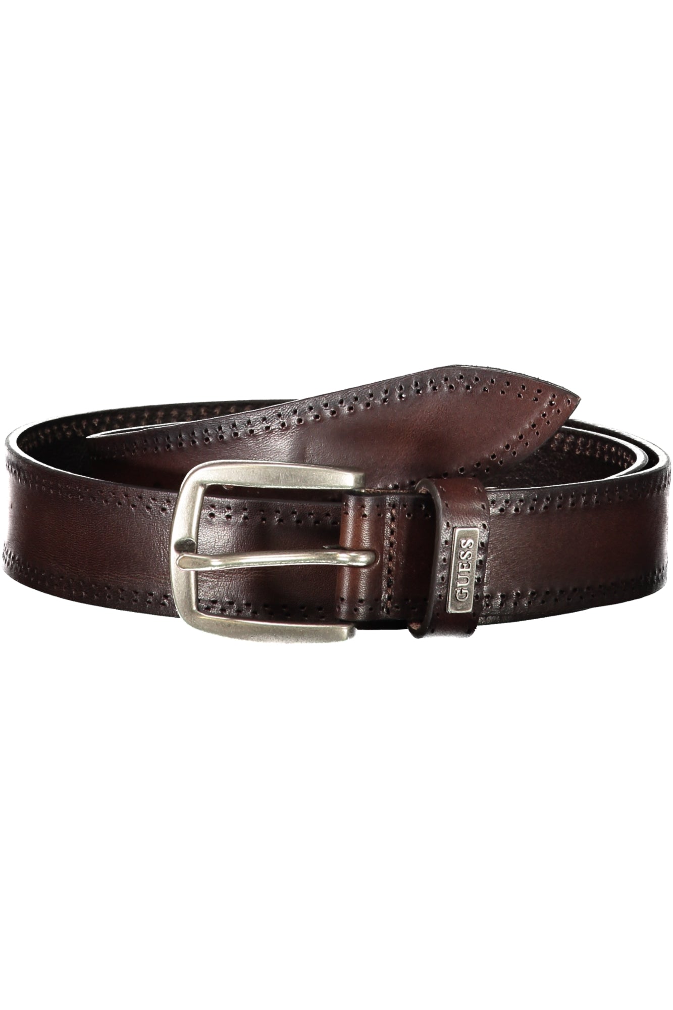 GUESS JEANS MEN'S BROWN LEATHER BELT