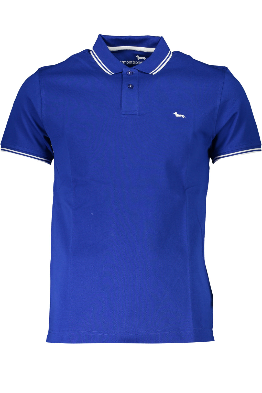 ""HARMONT & BLAINE POLO MANICHE CORTE UOMO BLU""