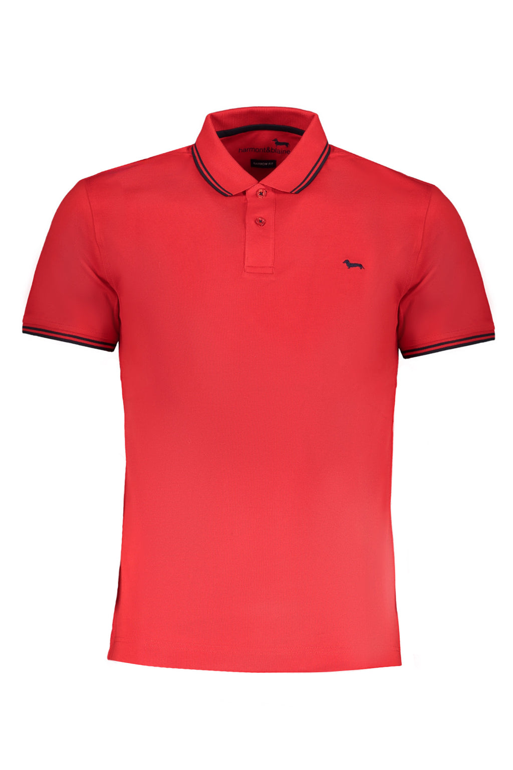 ""HARMONT & BLAINE POLO MANICHE CORTE UOMO ROSSO""
