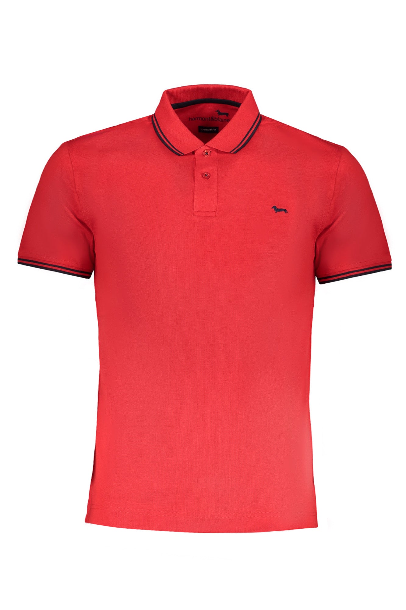 ""HARMONT & BLAINE POLO MANICHE CORTE UOMO ROSSO""