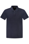 Polo de manga corta para hombre Hugo Boss, azul.
